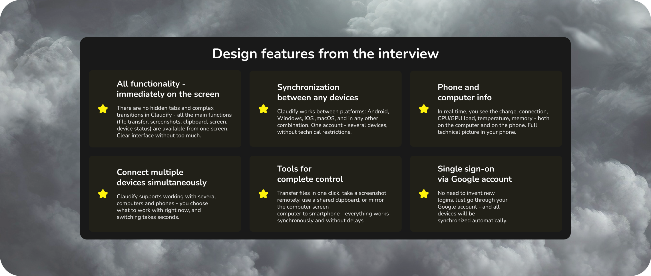 Claudify Design Features Overview