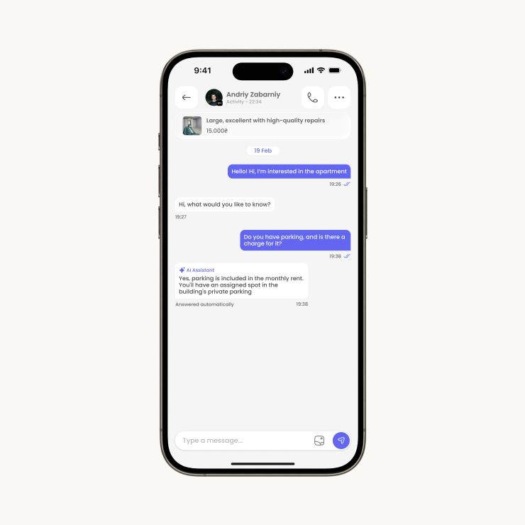 AI Landlord Assistant Screenshot